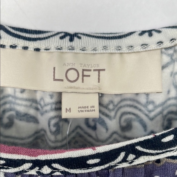 LOFT Purple and Pink Sleeveless Tank Top Medium - Picture 4 of 15